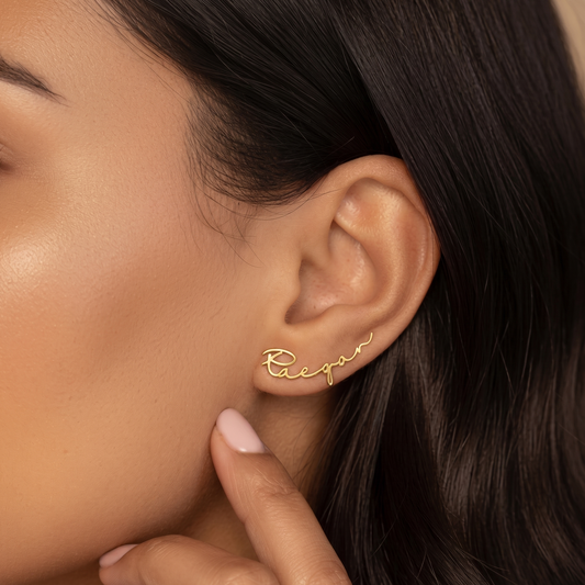 Dainty Name Studs