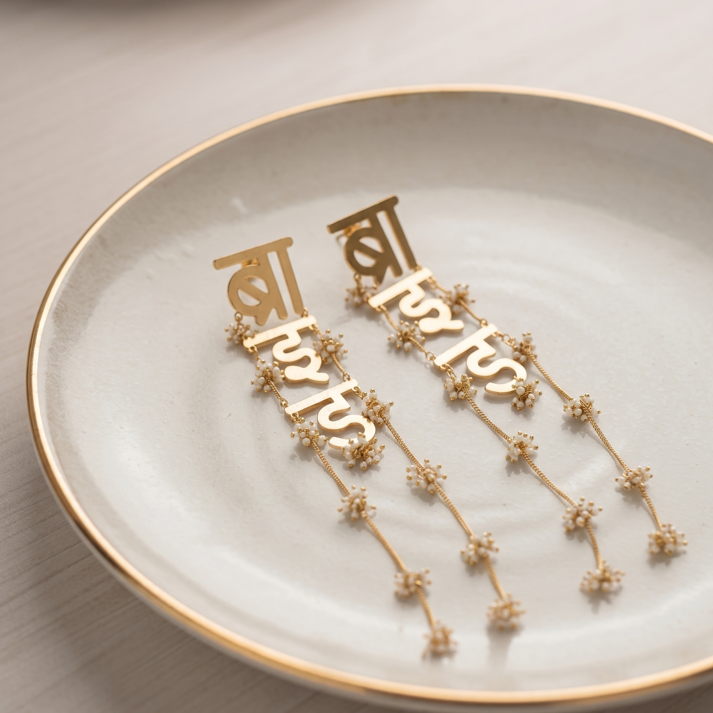 Personalised Bridal Long Earrings