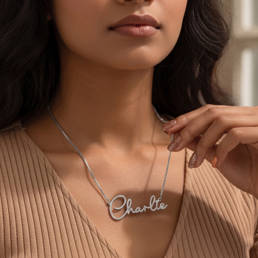 Diamond Like Name Necklace