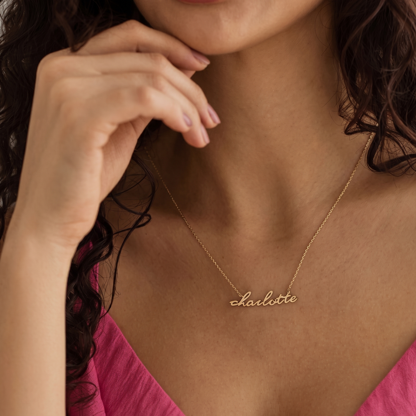Italic Name Necklace