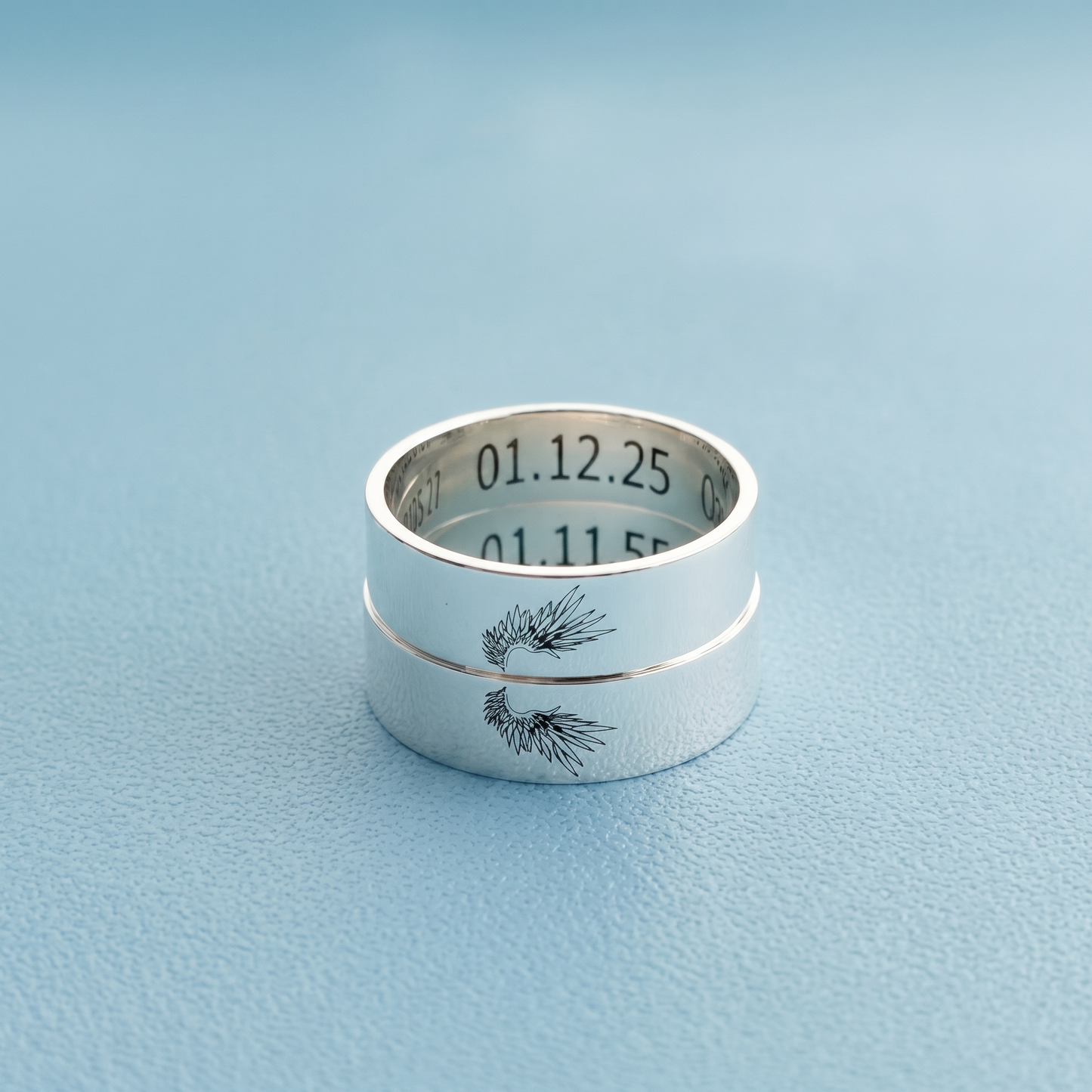 Guardian Angle Wings Couple Rings