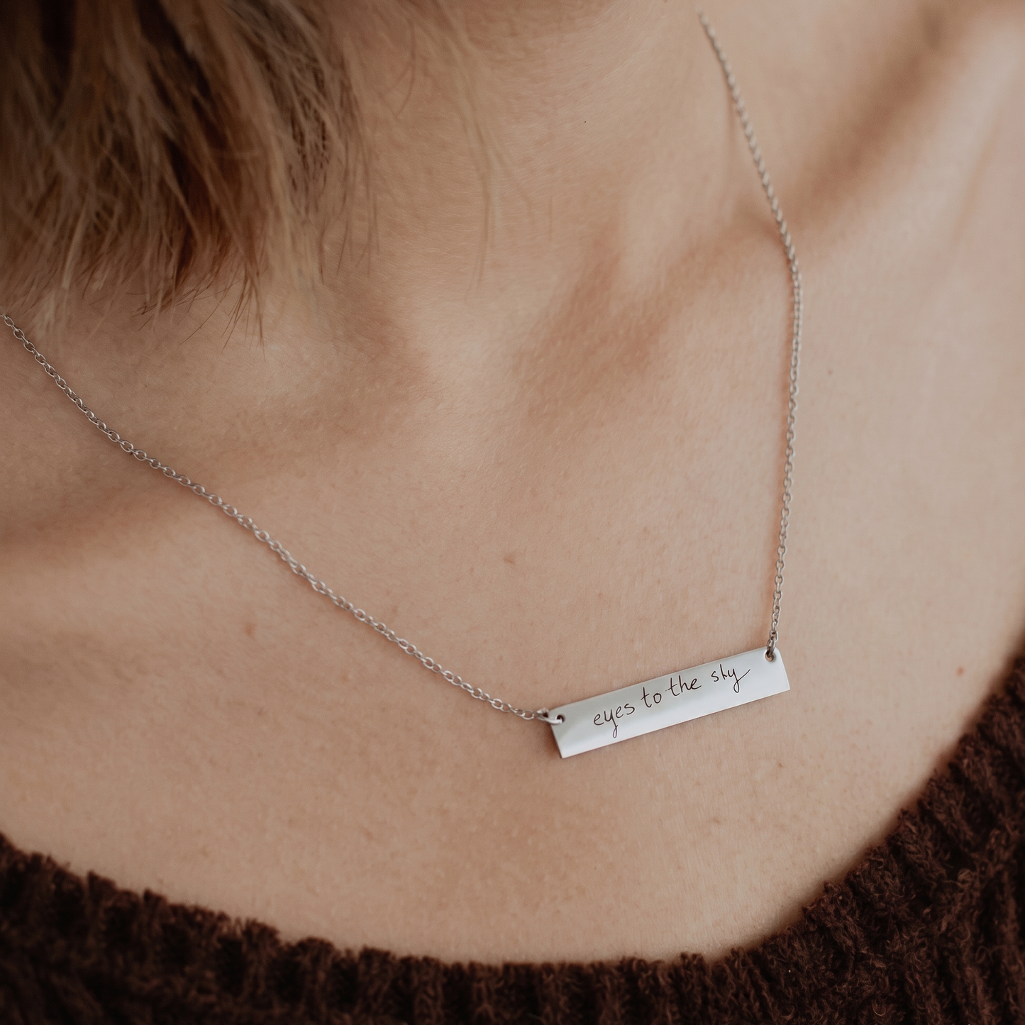 Handwritten Message Name Pendant Necklace