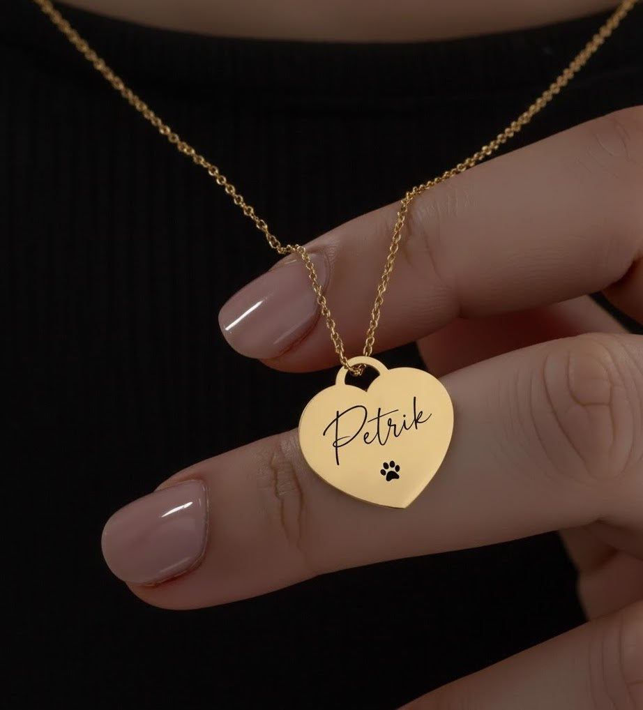 Custom Name or Initial Heart Necklace