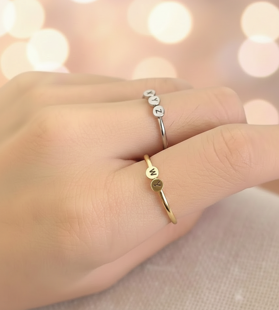 Stacking Multi Letter Ring