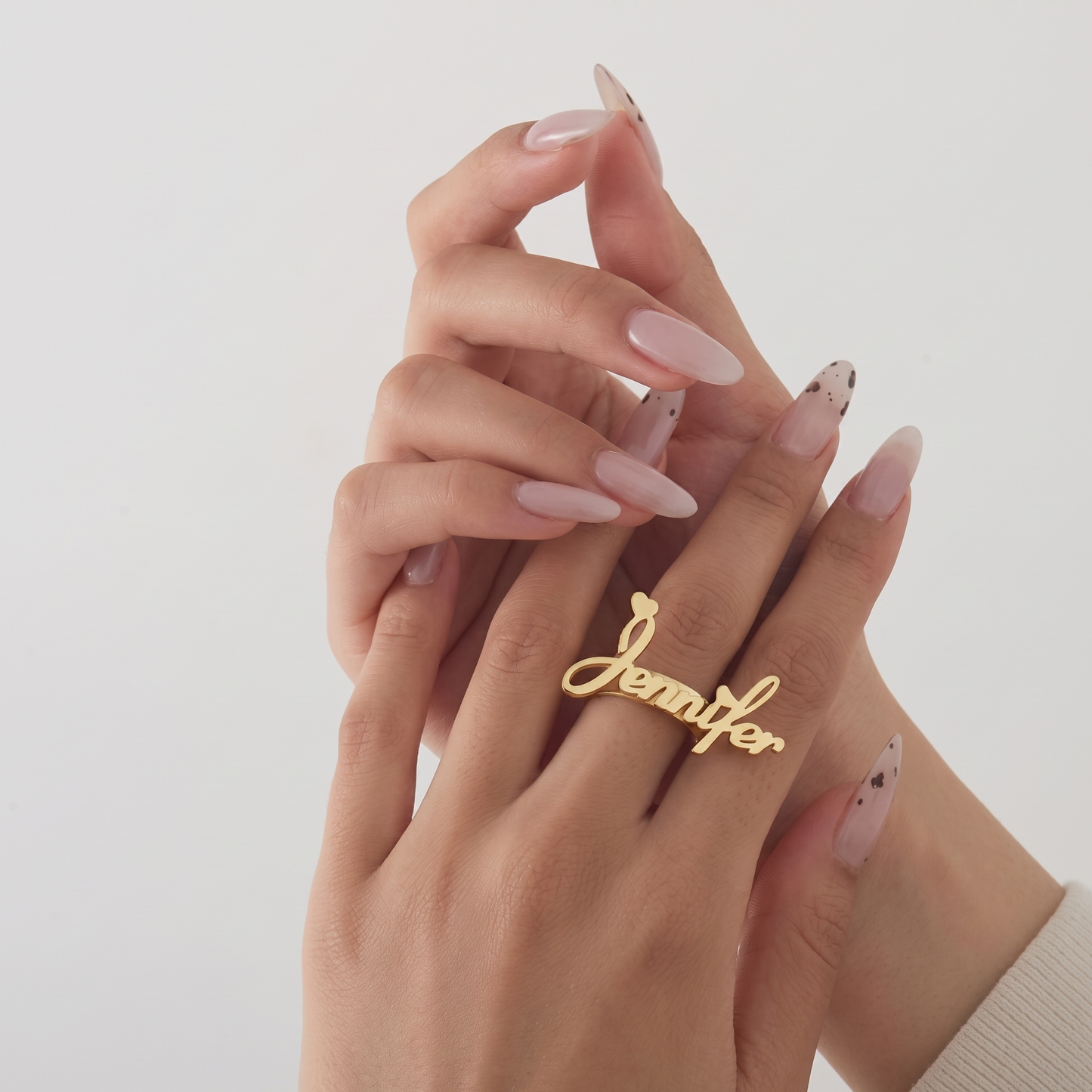 Name Heart Personalised Ring