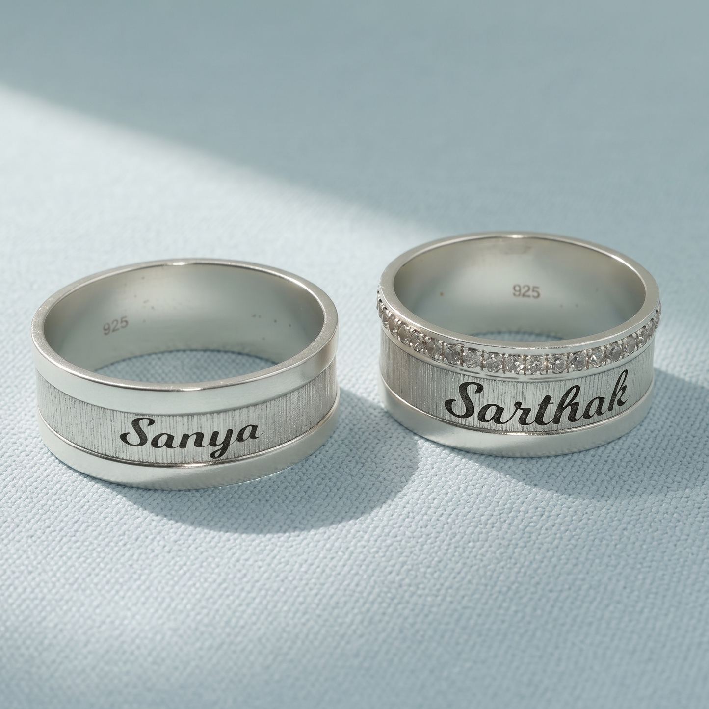Couple Name Personalised Rings