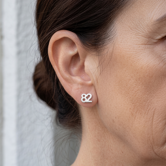 Custom Numeric Ear Studs for Everyday Wear