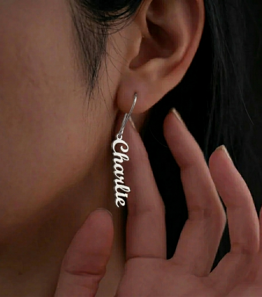 Personalised Name Long Style Earring