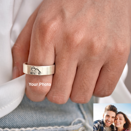 Engraved Image and Hidden Message Ring