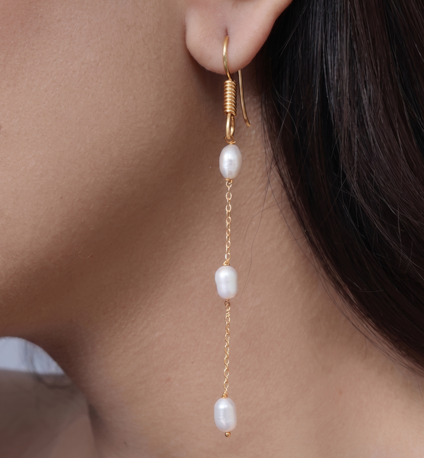 Fresh Water Pearl Minimal Earrings