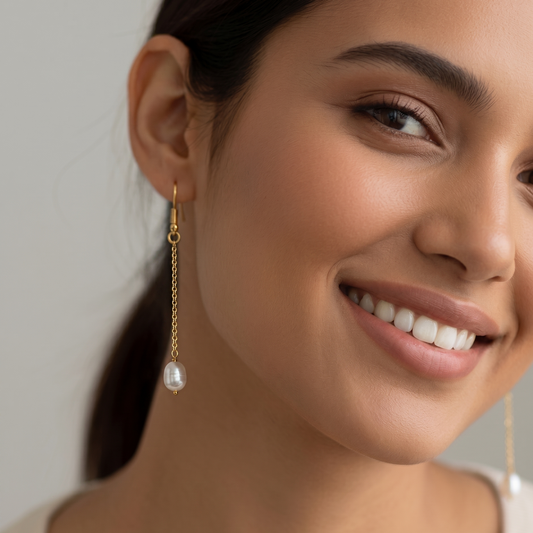 Fresh Water Single Pearl Earrings