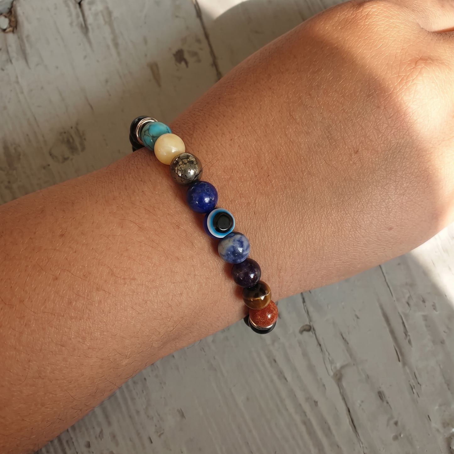 Super 9 Chakra Natural Stone Bracelet
