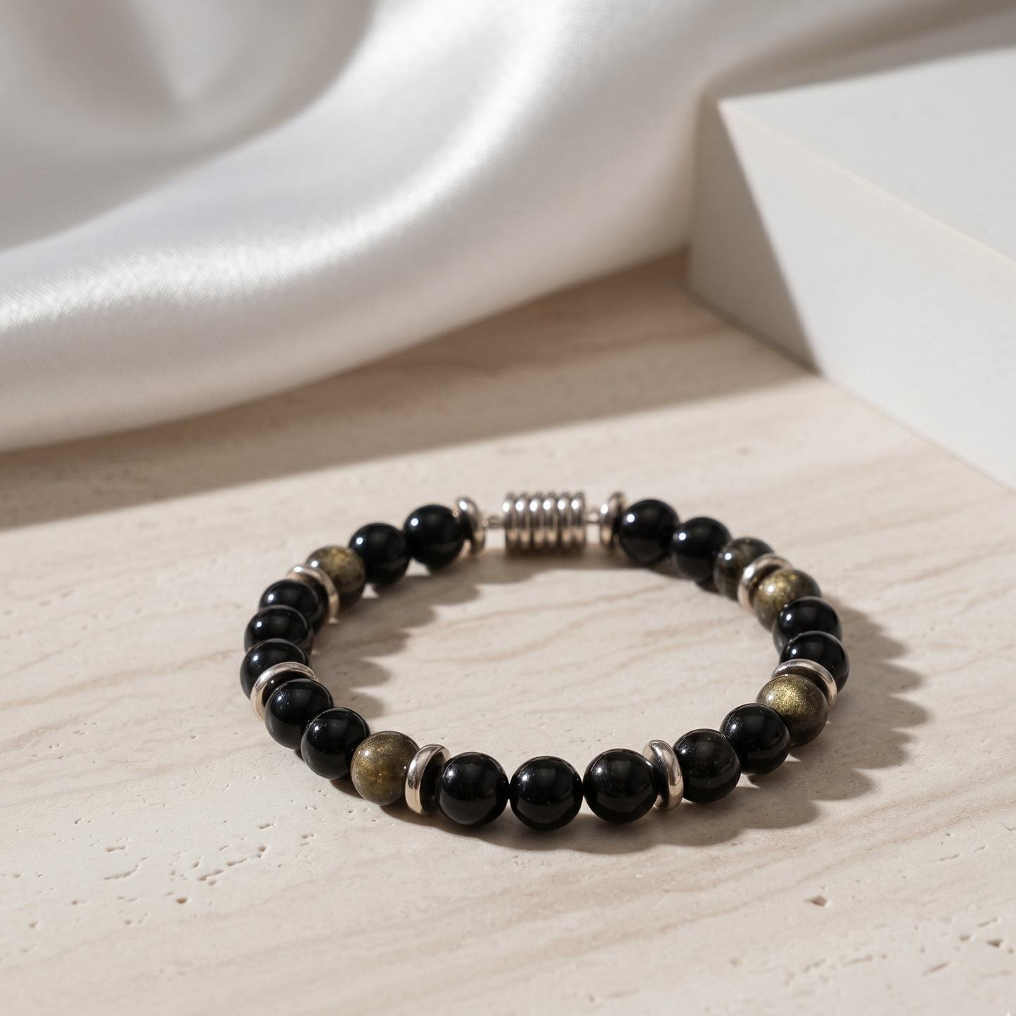 Black Obsidian Natural Stone Bracelet
