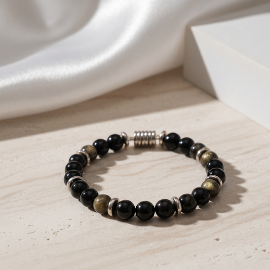 Black Obsidian Natural Stone Bracelet