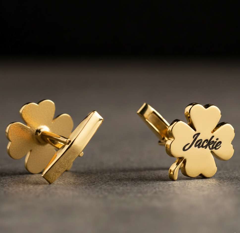 Custom Name or Initial Floral Cufflinks