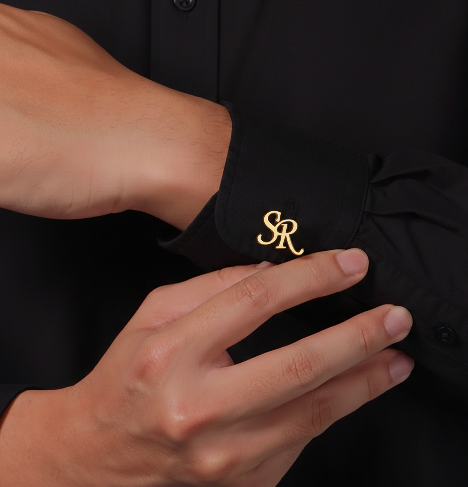 Custom Initial Cufflinks for Men