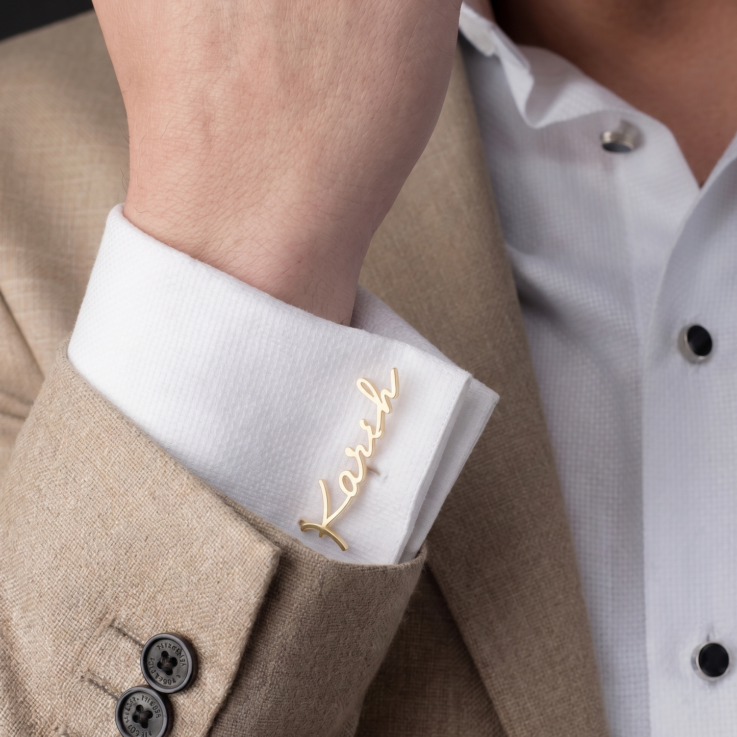 Custom Name Cufflinks for Men