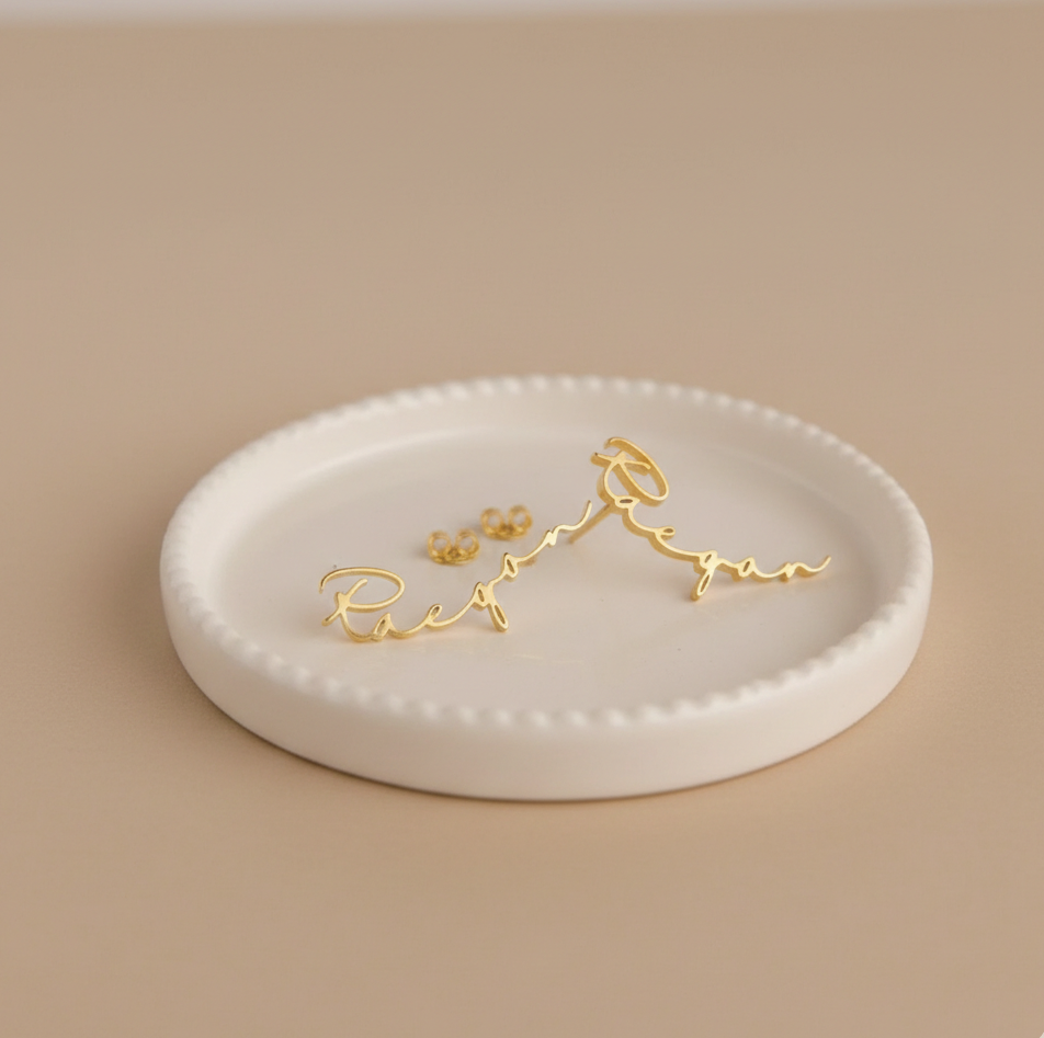 Dainty Name Earrings