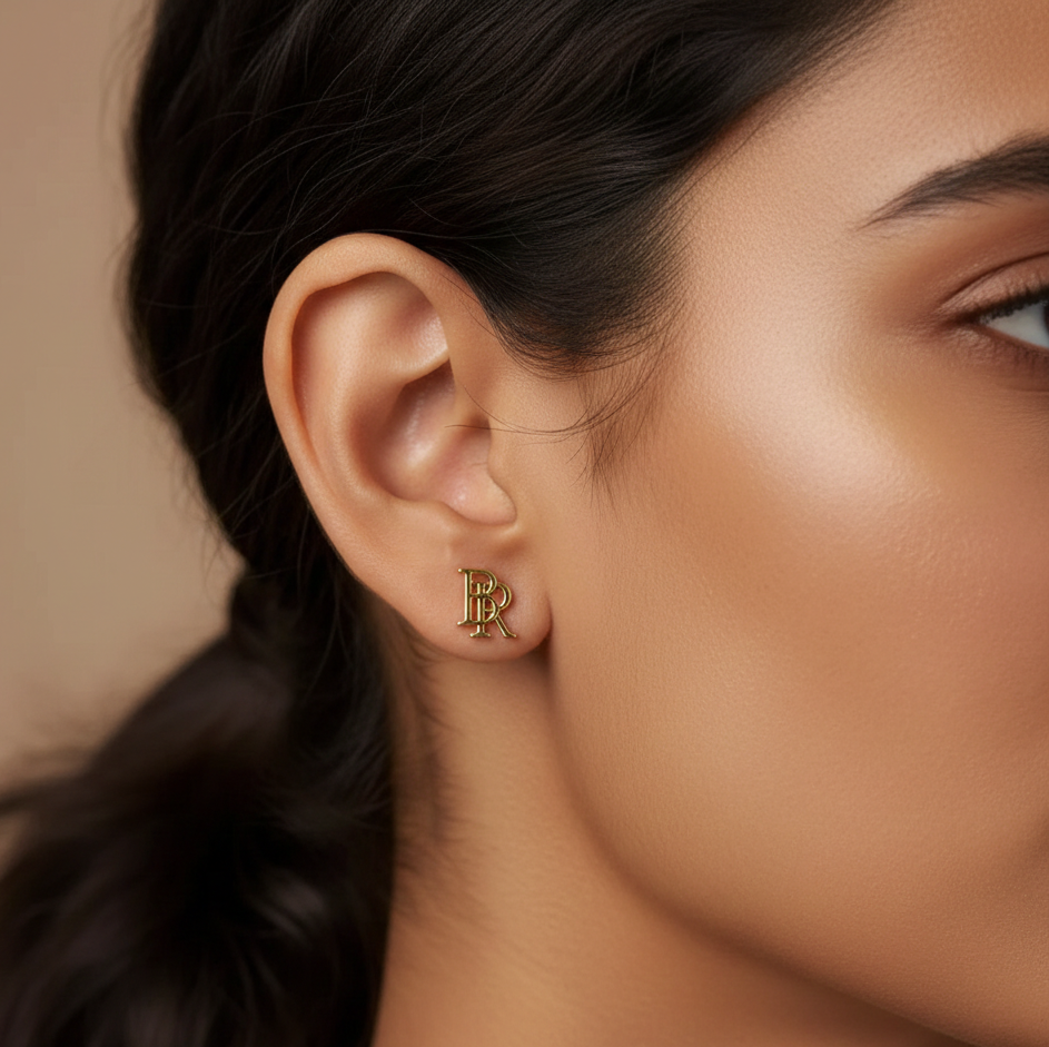 Custom Intertwined Initial Earrings