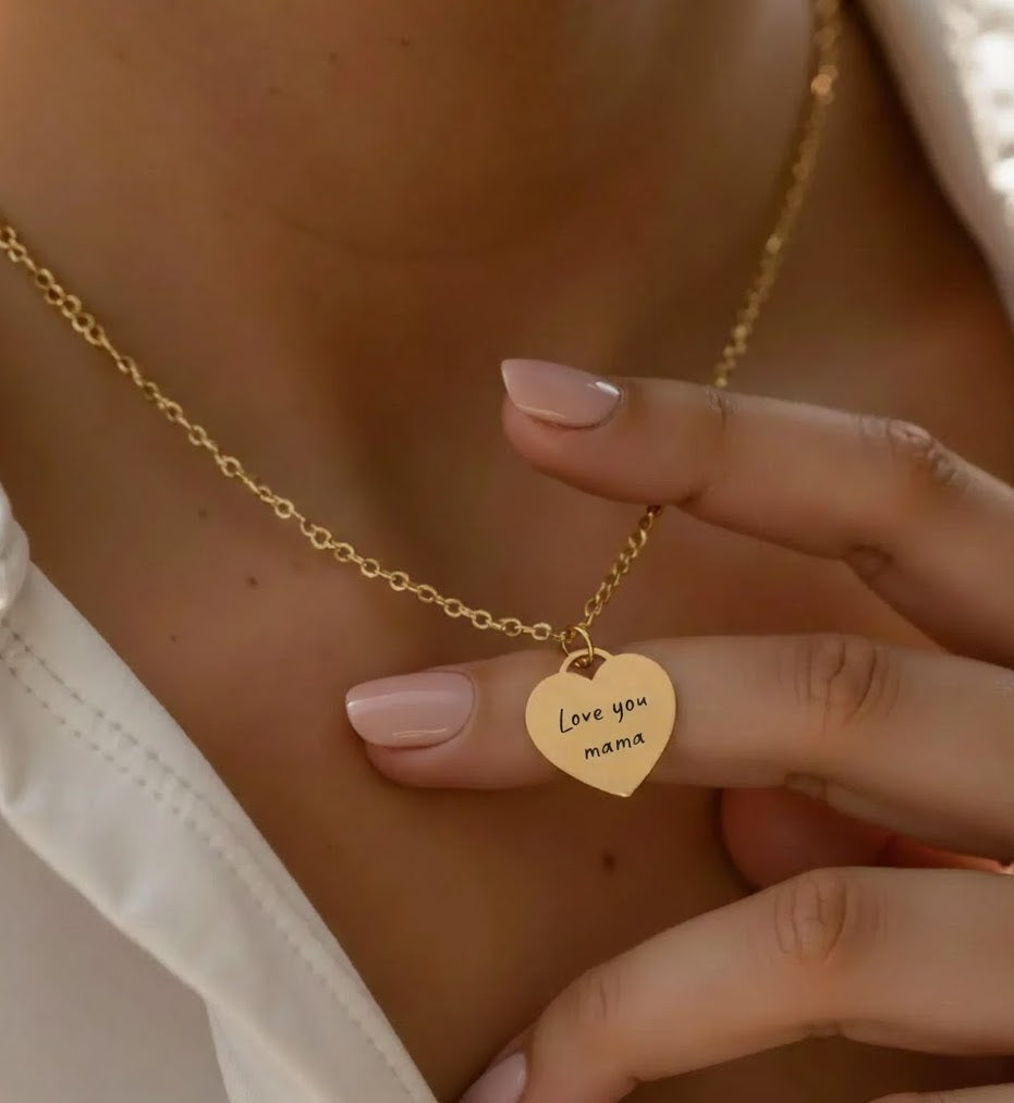 Custom Name or Initial Heart Necklace