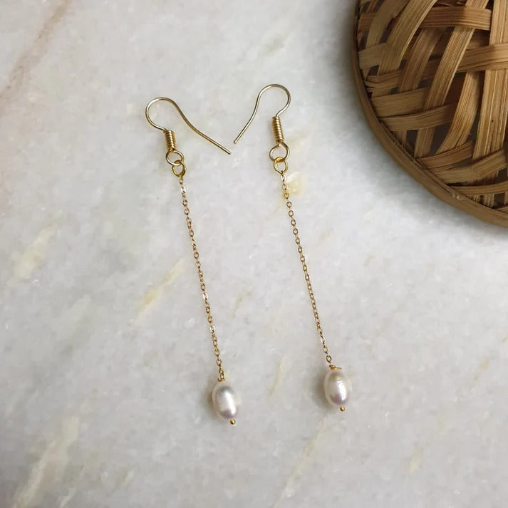 Fresh Water Single Pearl Earrings
