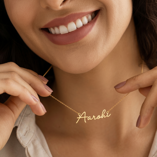 Personalised Name Style Pendant Necklace