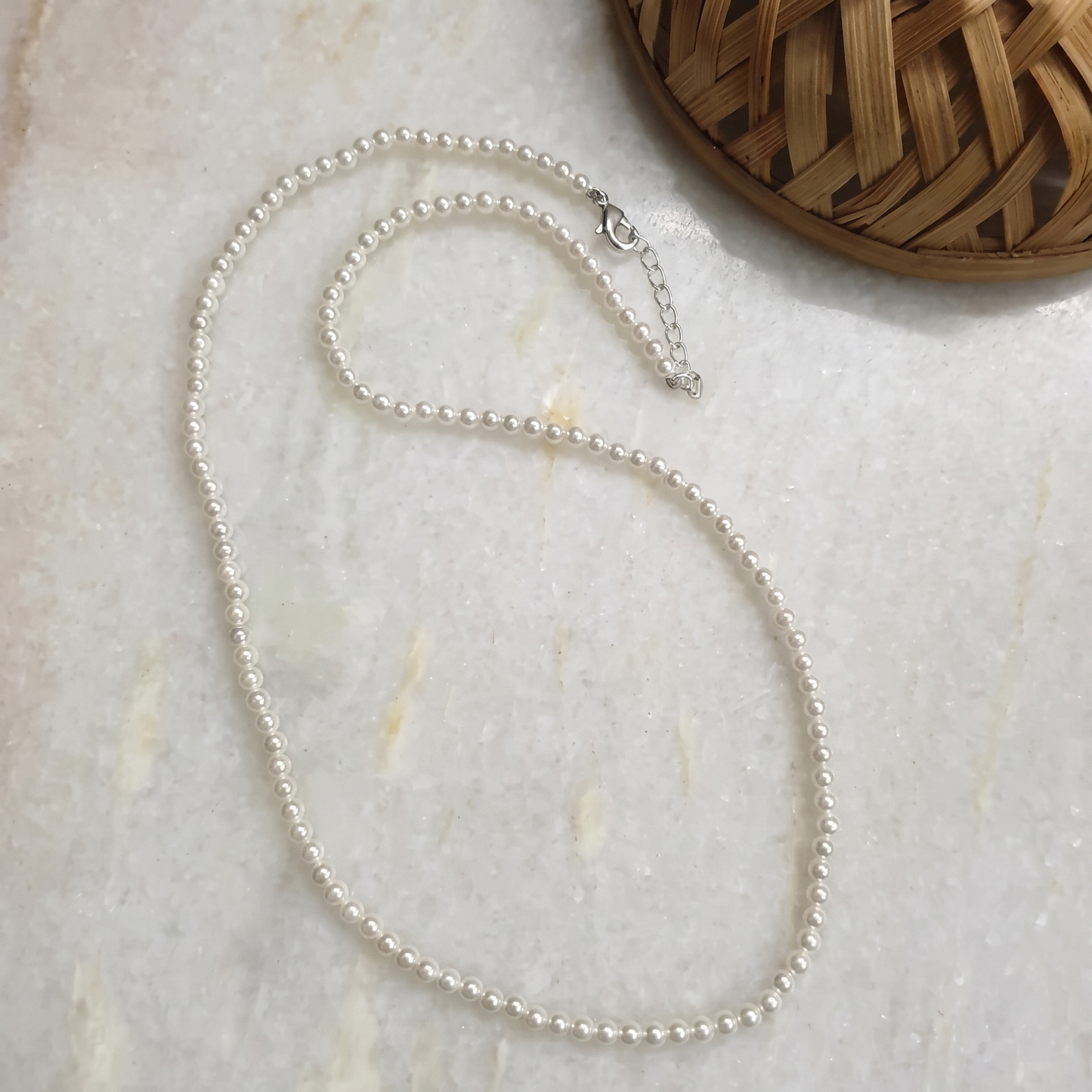 Elegant 4mm Premium Pearl Necklace
