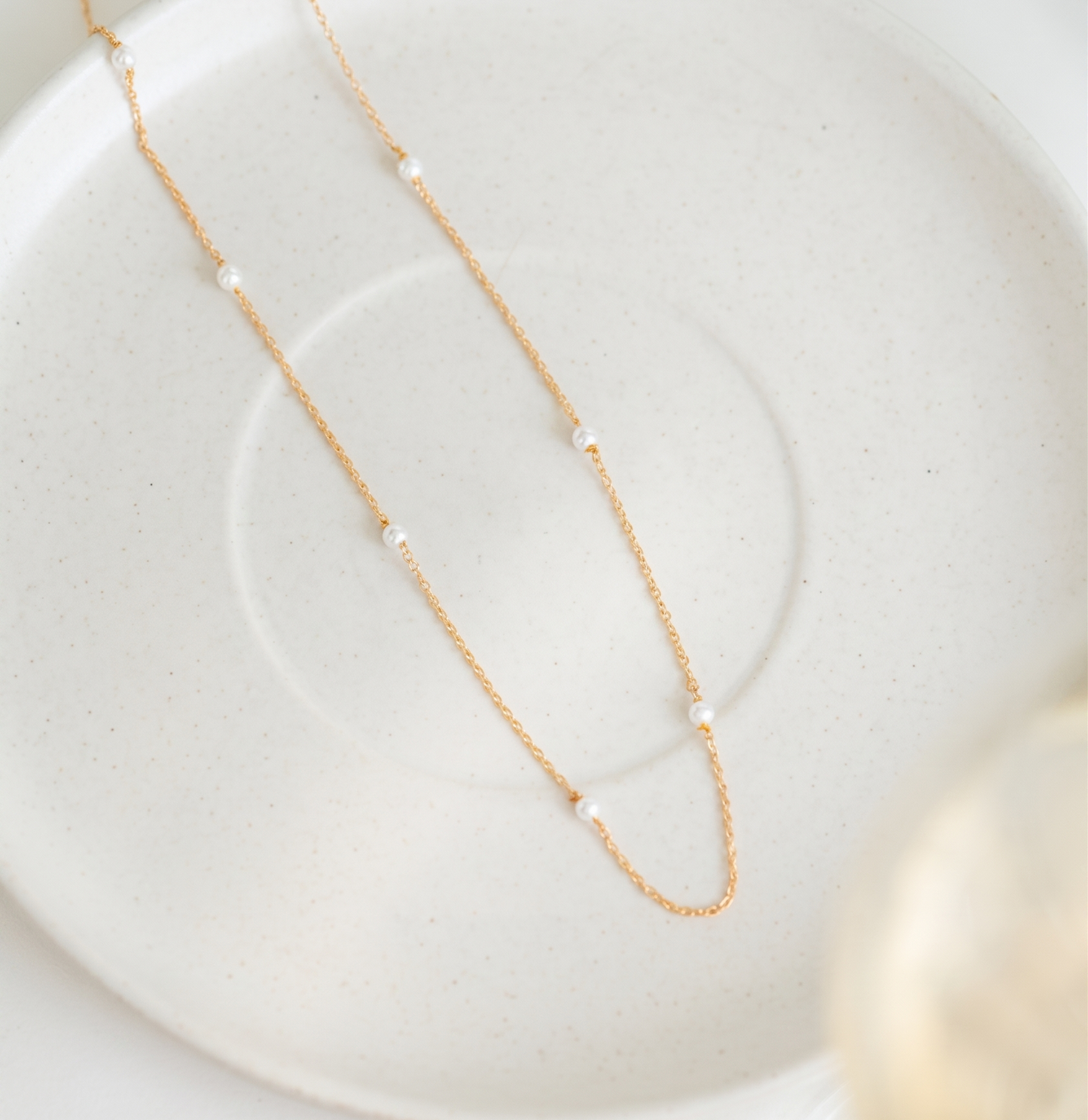 Multi Pearl Station Everyday Necklace