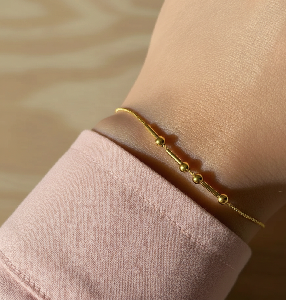 Custom Morse Code Hidden Name Bracelet