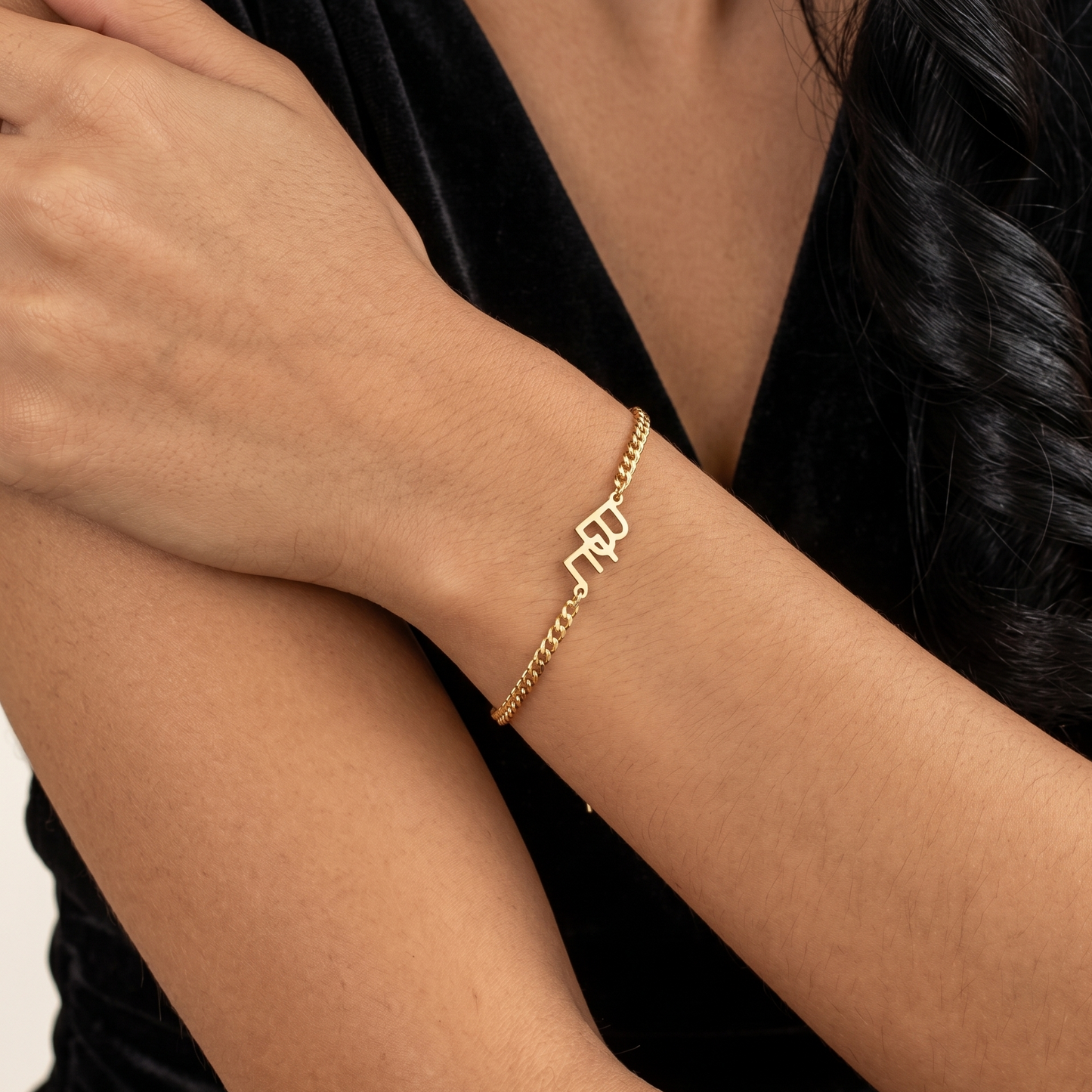 Minimal Letter Chain Delicate Bracelet