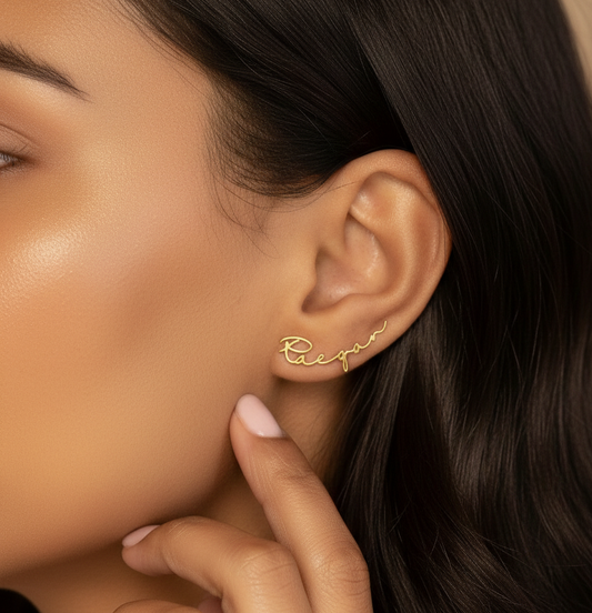 Dainty Name Earrings