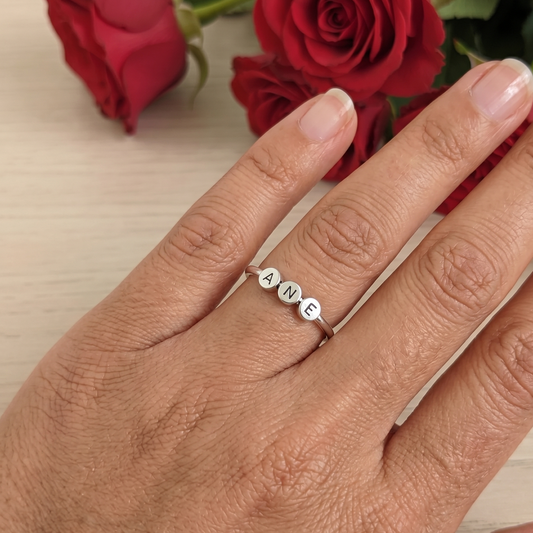 Eterna Personalised Trio Letter Ring