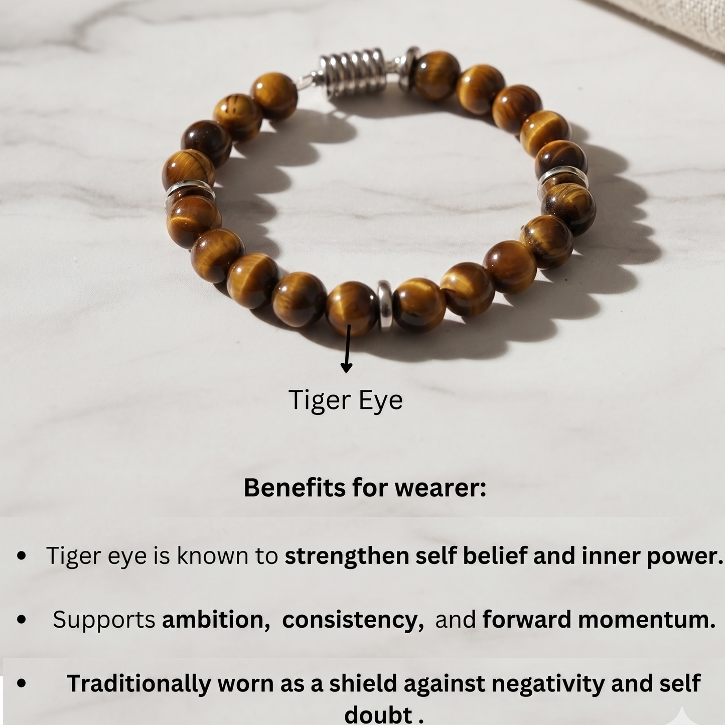 Courageous Tiger Eye Natural Stone Bracelet