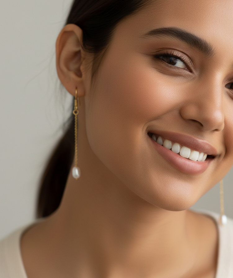 Fresh Water Single Pearl Earrings