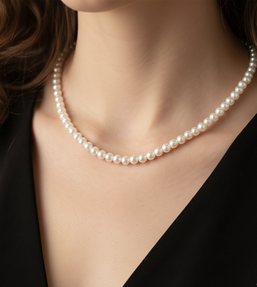 Elegant 4mm Premium Pearl Necklace