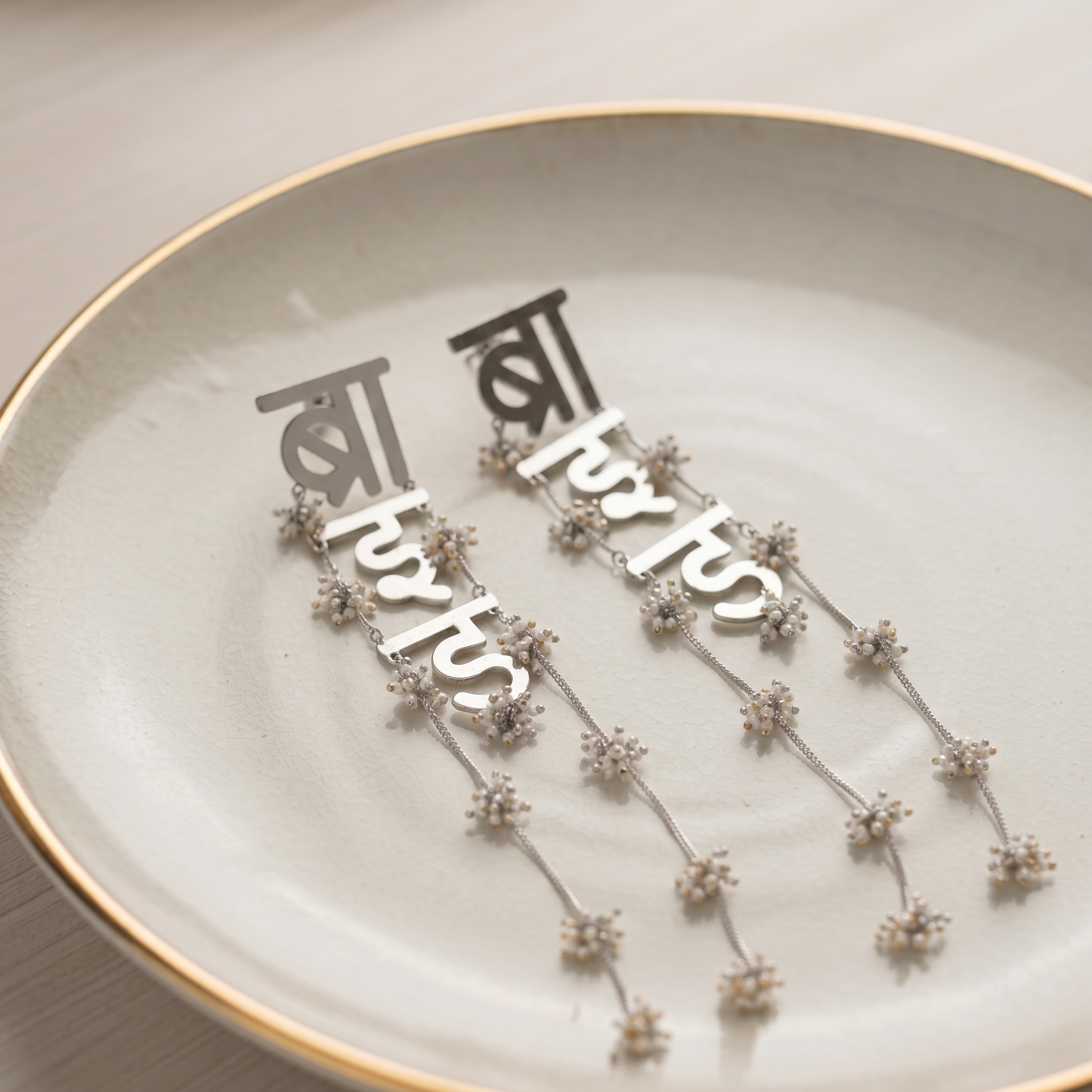 Personalised Bridal Long Earrings