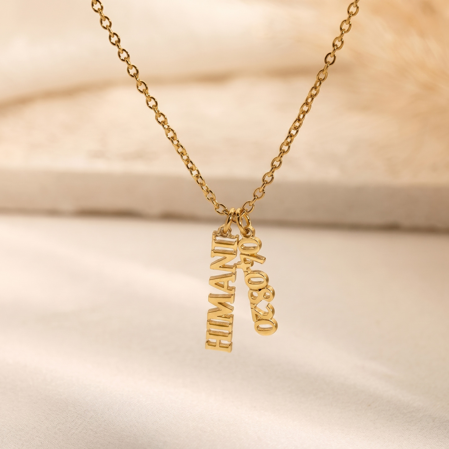 Custom Name and Birth Date or Year Necklace