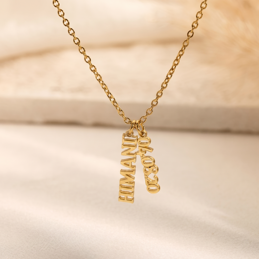 Custom Name and Birth Date or Year Necklace