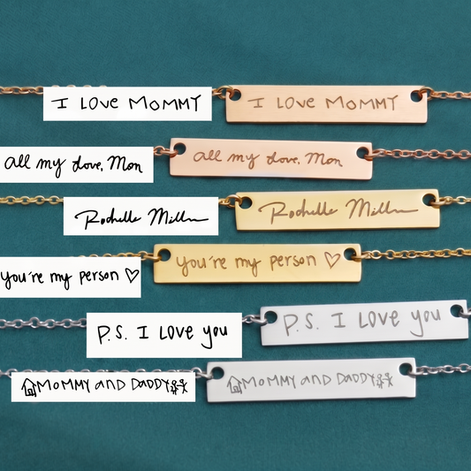 Handwritten Message Name Pendant Necklace