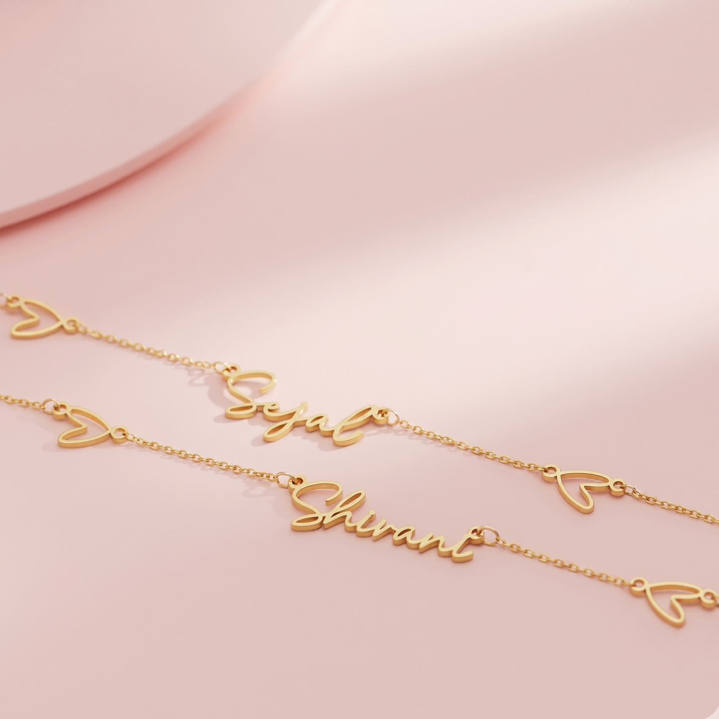 Heart Chain Custom Name Necklace