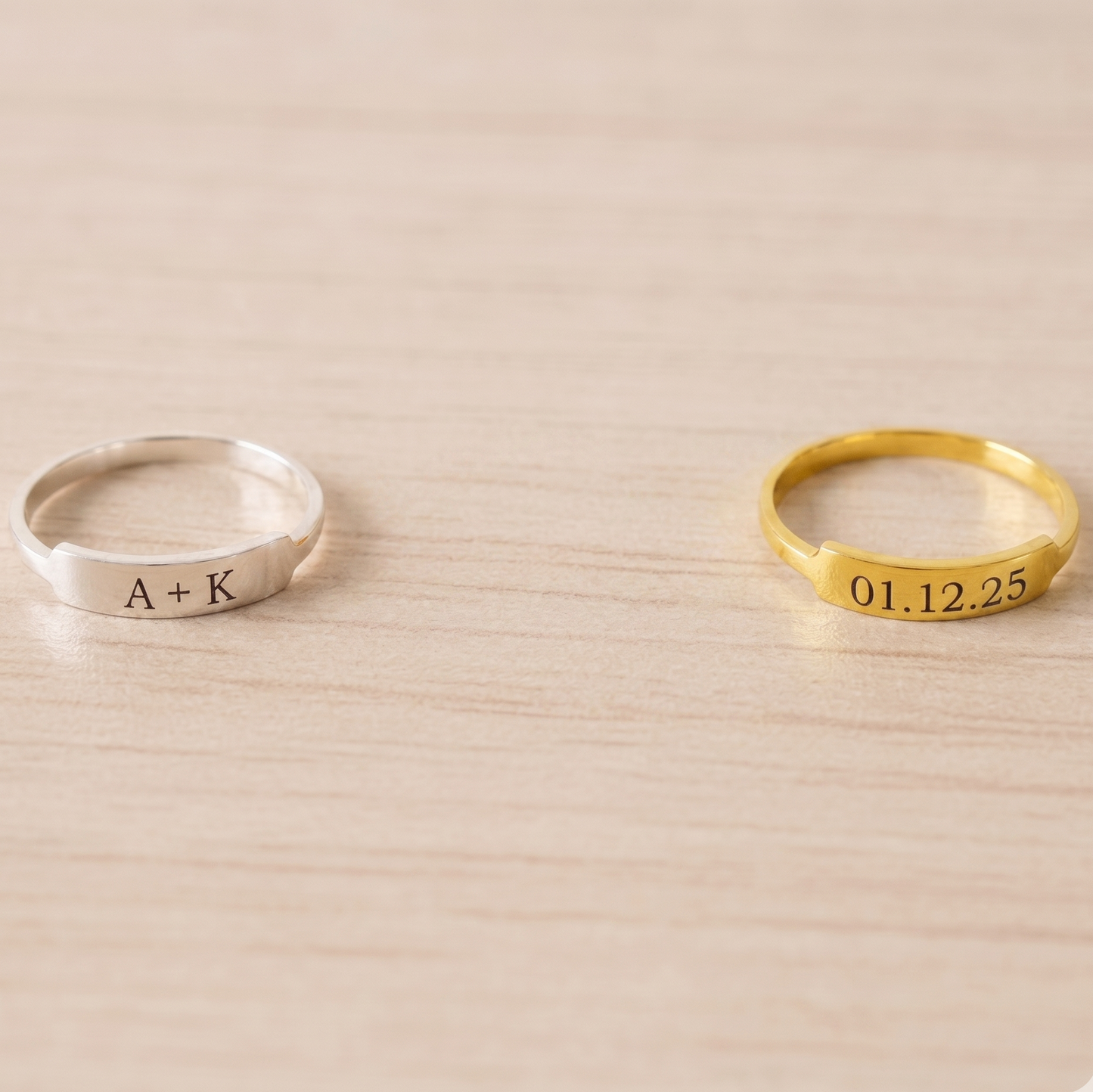 Name Band Custom Rings