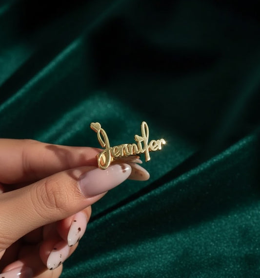 Name Heart Personalised Ring