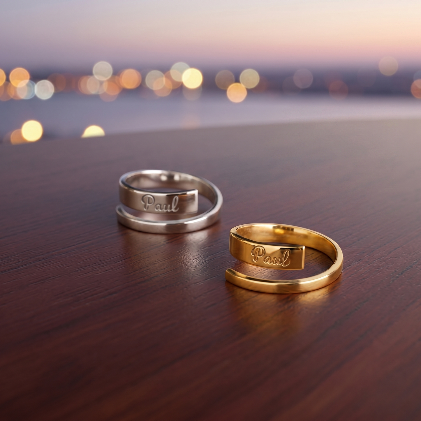 Custom Name Wrap Ring