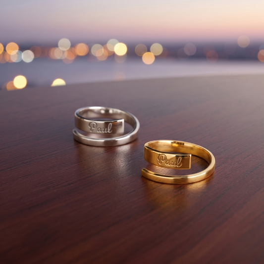 Custom Name Wrap Ring