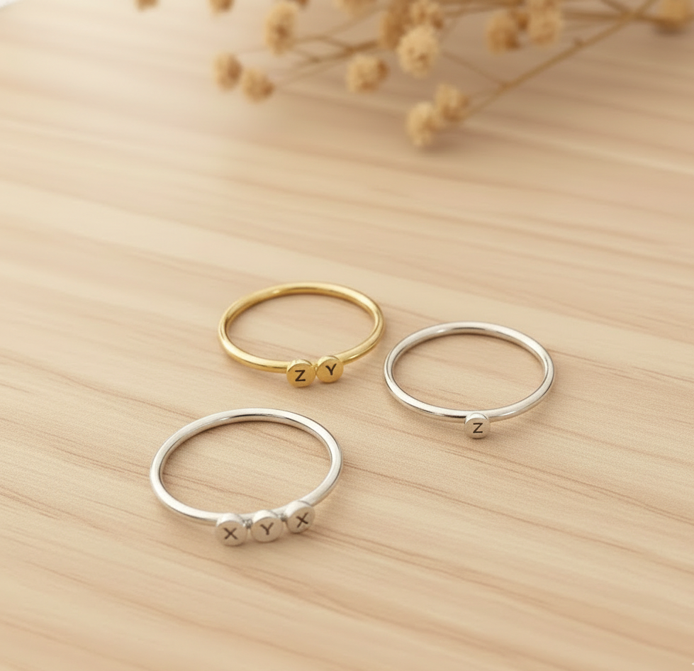 Stacking Multi Letter Ring