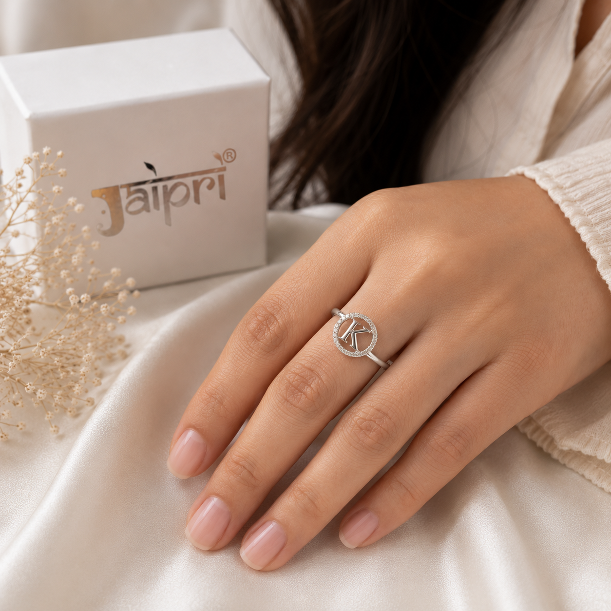 Personalised Initial Diamond Like Ring