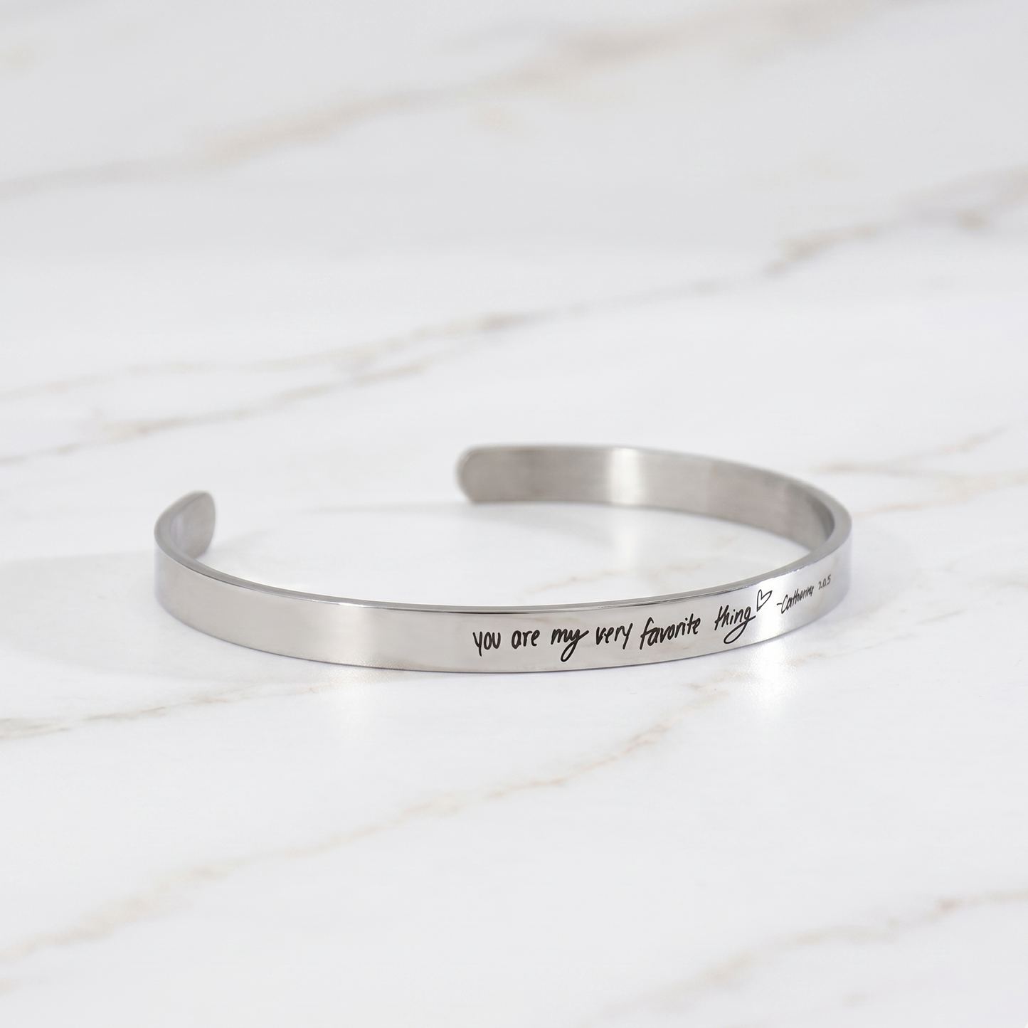 Custom Handwriting Signature Cuff Bracelet