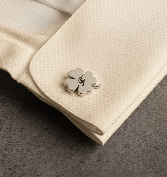 Custom Name or Initial Floral Cufflinks