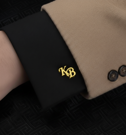 Custom Initial Cufflinks for Men