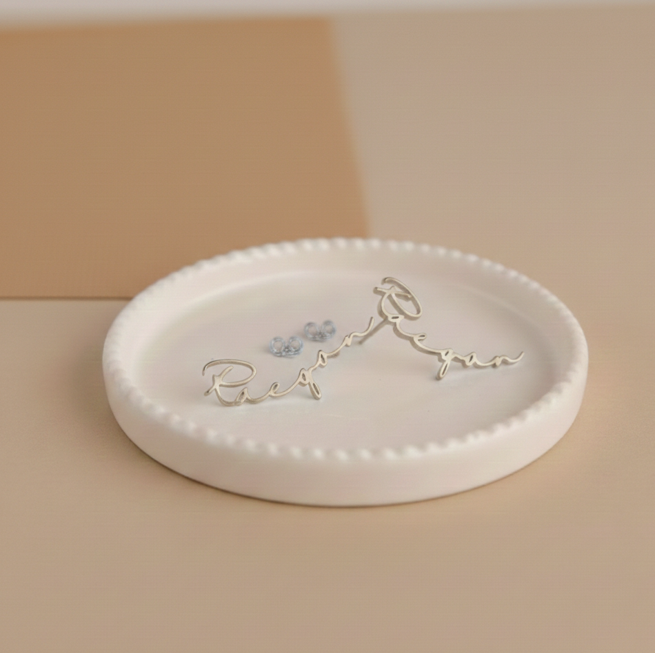 Dainty Name Earrings